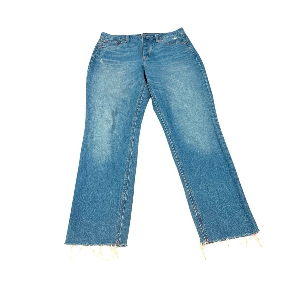 J Crew Mid Rise Straight Medium Wash Blue Jeans Premium Edition Size 29